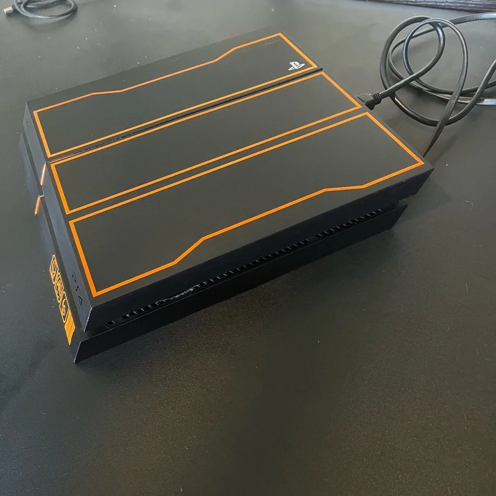 Ps4 Sony Black and Orange Console with DualShock Controller